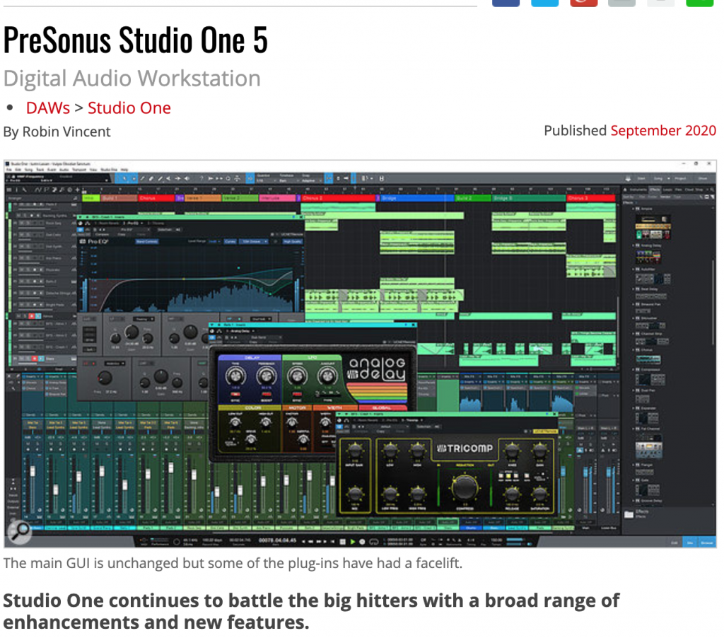 Sound on Sound Reviews Studio One! PreSonus BlogPreSonus Blog