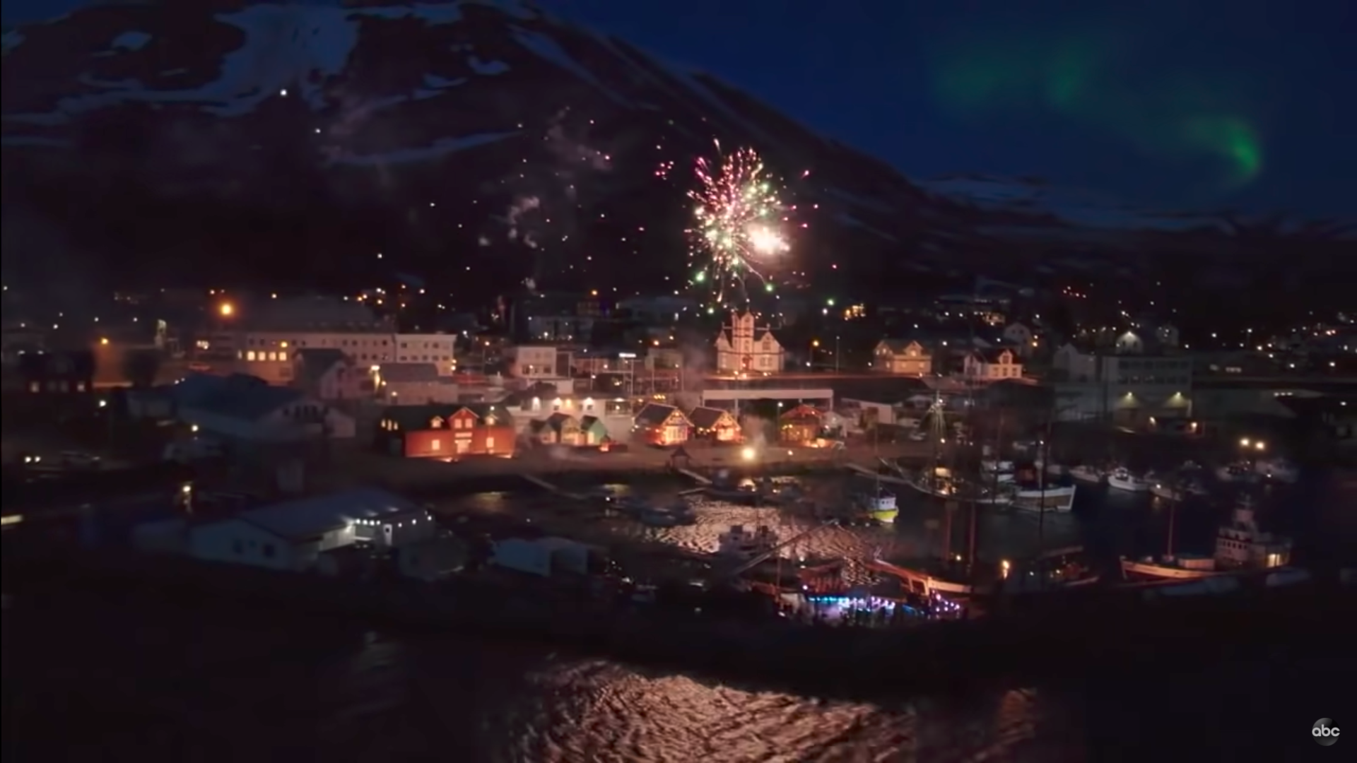 Húsavík, Iceland with Fireworks