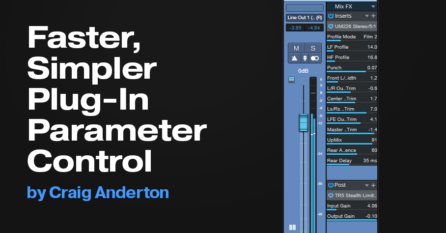 Parameter Plug-in control in Studio One